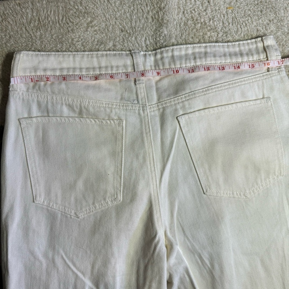 NWOT BP Nordstrom White Heavily Distressed Slim Straight Jeans Size 31 - Picture 3 of 10